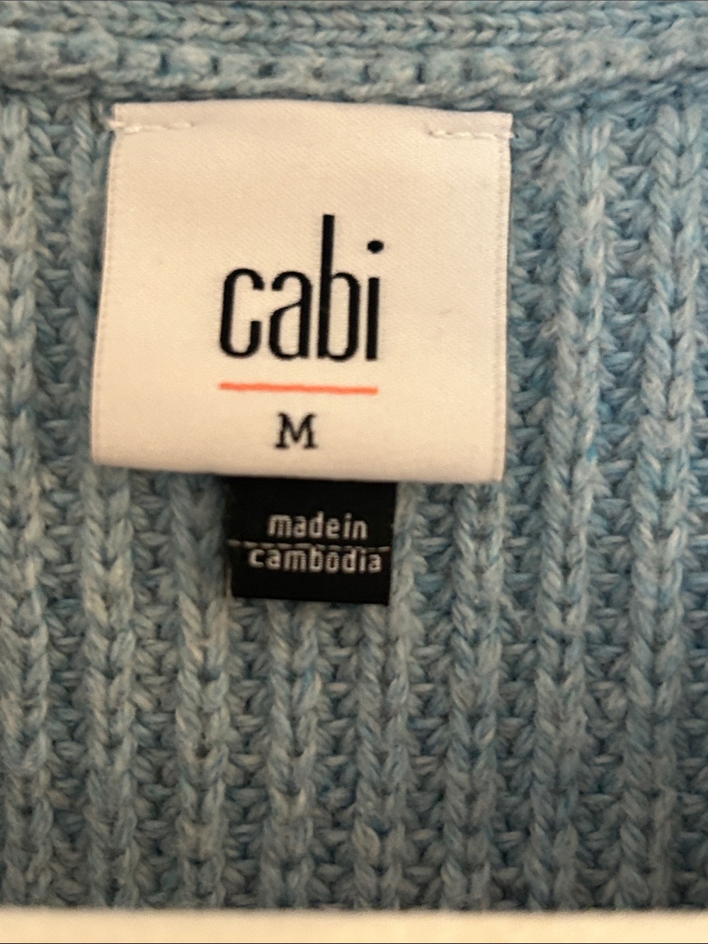 CAbi Seafoam Blue Ribbed Button-Front Cardigan - Picture 3 of 6